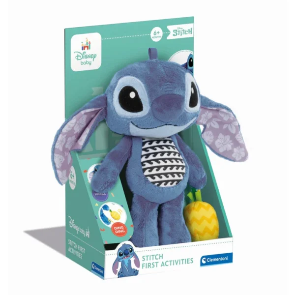 Clementoni-Pluș Disney Stitch atașabil la căruț/pătuț